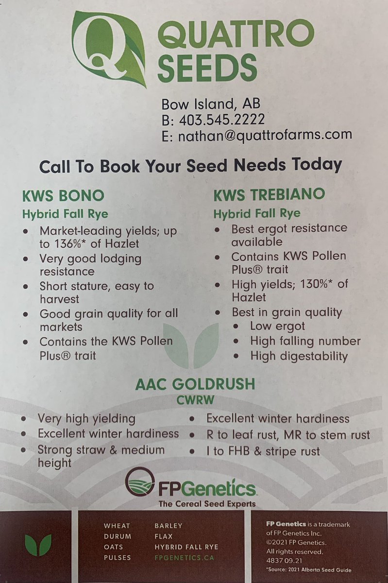 QuattroSeeds's tweet photo. Time to get those fall crops in 🍂🌱🚜#plant23 #grower #AgTwitter #fallseeding @FPGenetics @CGeisam1 https://t.co/wAWNUBnixM