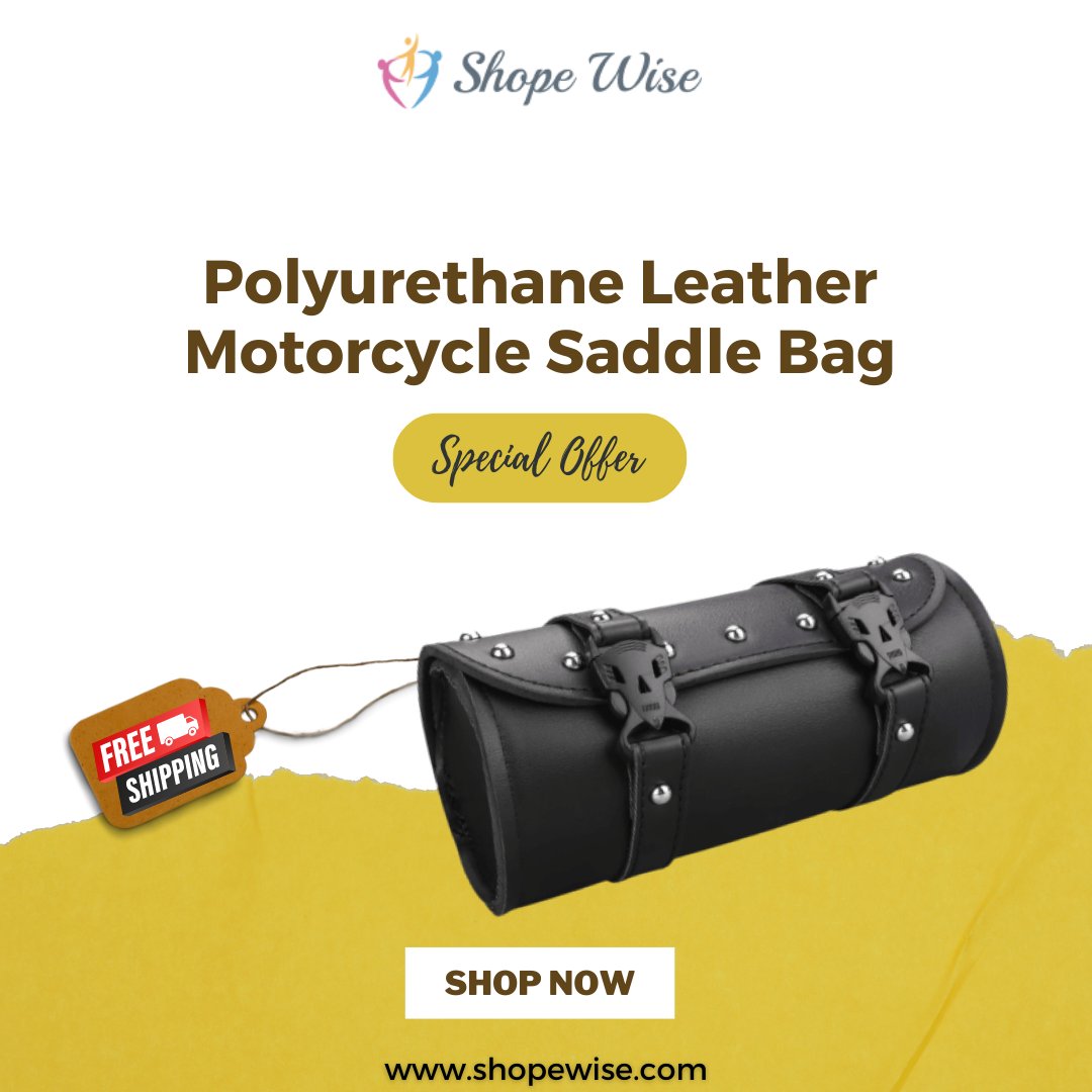 Shopewise_com's tweet photo. Hit the road in style and storage smarts with this Polyurethane Leather Motorcycle Saddle Bag, made for guys (and gals) on the go. It’s the ultimate style statement that provides extra storage space for bikers and riders alike.
Order here: https://t.co/OyYly1UMTa
 #motorcyclebag https://t.co/F5vebcTNvL