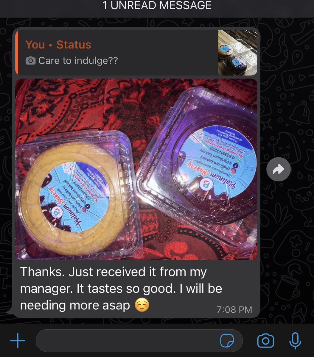 Cakelicious4's tweet photo. Care to indulge??
Only 5k..

Available in 
Vanilla cake
Chocolate cake 
Red velvet cake 

Please Retweet 🙏 https://t.co/5IDC1h0QOo