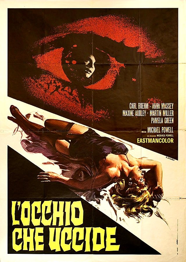 TheFilmFair's tweet photo. Another striking film poster from Italy for #MichaelPowell's #PeepingTom (1960) #CarlBoehm #AnnaMassey #MoiraShearer #PamelaGreen https://t.co/tnwlnQeOq9