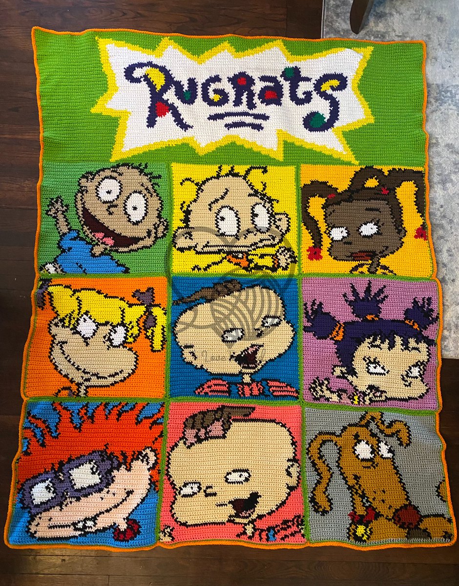 LoveTangledYarn's tweet photo. Rugrats Blanket available on https://t.co/gFNfGc7mHA

One of one. Link in Bio. 

#rugarts #nickelodeon #crochetblanket #crochet #crochetbusiness #crochetrugrats #slime #yellow #orange #green #rugratscharacters #lovetangledyarn #lovetangled https://t.co/vIcSLG5WnW