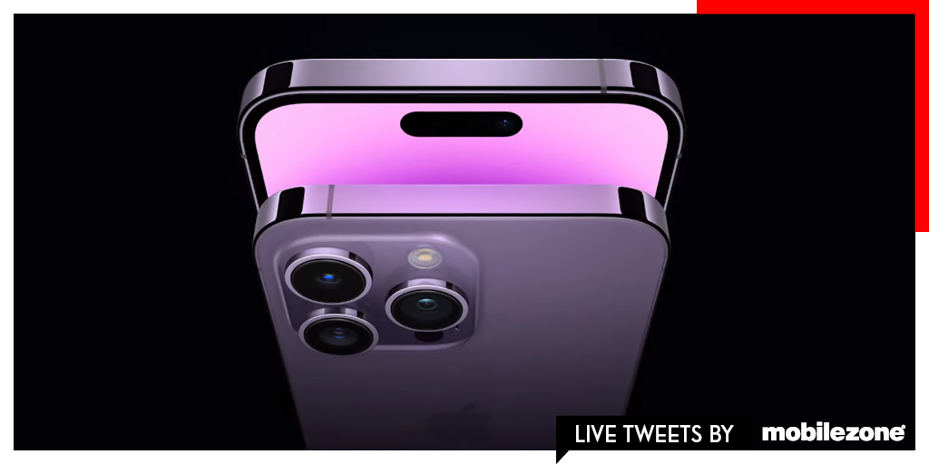 Neben dem #iPhone14Plus kommt auch das #iPhone14Pro in vier eleganten Farben. Erstmals ohne Notch. #AppleEvent