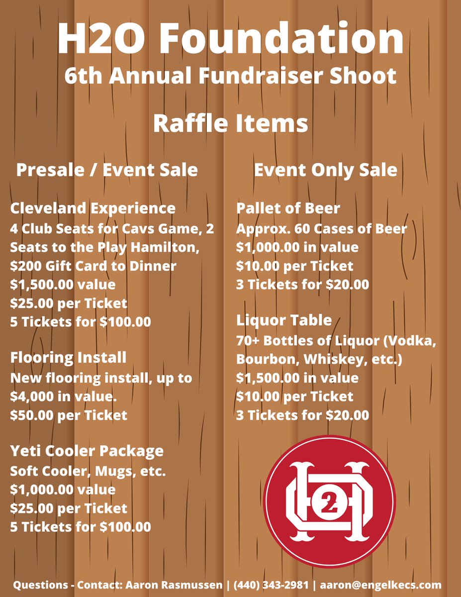 We are ramping up for our 6th annual fundraiser shoot and will have plenty of raffles! Please shoot us a message if you would like a chance to win any of these items!