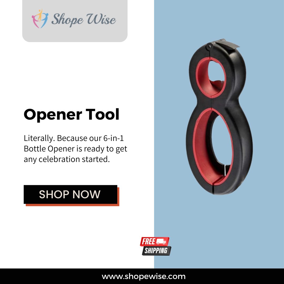 Shopewise_com's tweet photo. No scissors or beer bottles openers needed here. Our eight-shaped tool features a built-in bottle #opener and pop-out side blade to pop open soda, beer, canned goods &amp; slash open chip bags, all with incredible ease.
Shop here: https://t.co/wW4oB6zTvn
#kitchengadget #kitchenstuff https://t.co/tVaQEthws4