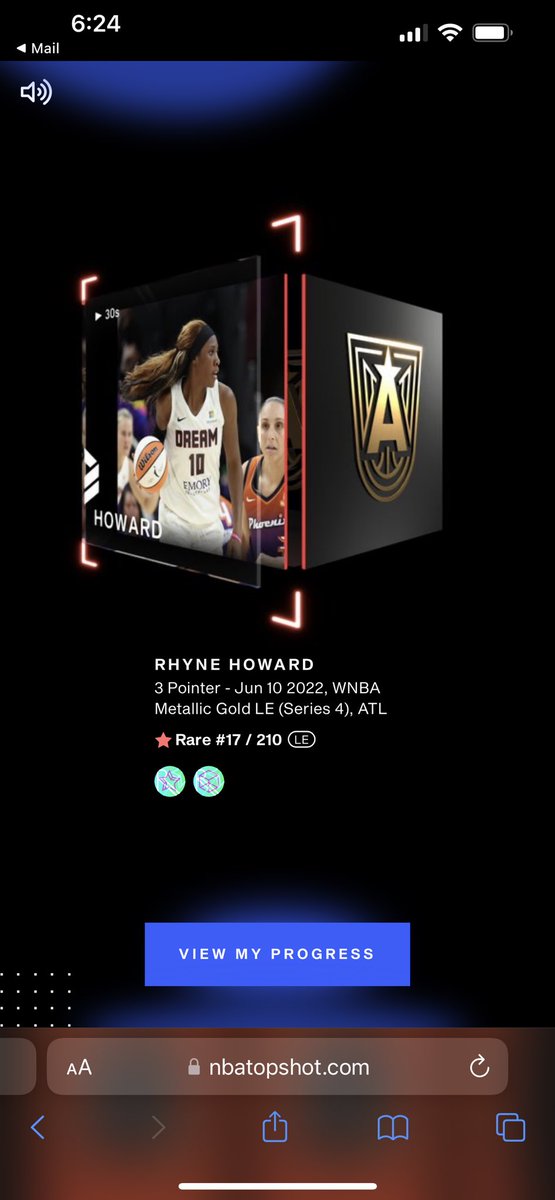 conradical024's tweet photo. Collector Number 100 to complete the wnba mgle set. Let’s go! #wnbatopshotthis #nbatopshotthis #mgle #collectemall #nft #wnba https://t.co/Myz68Ry24f