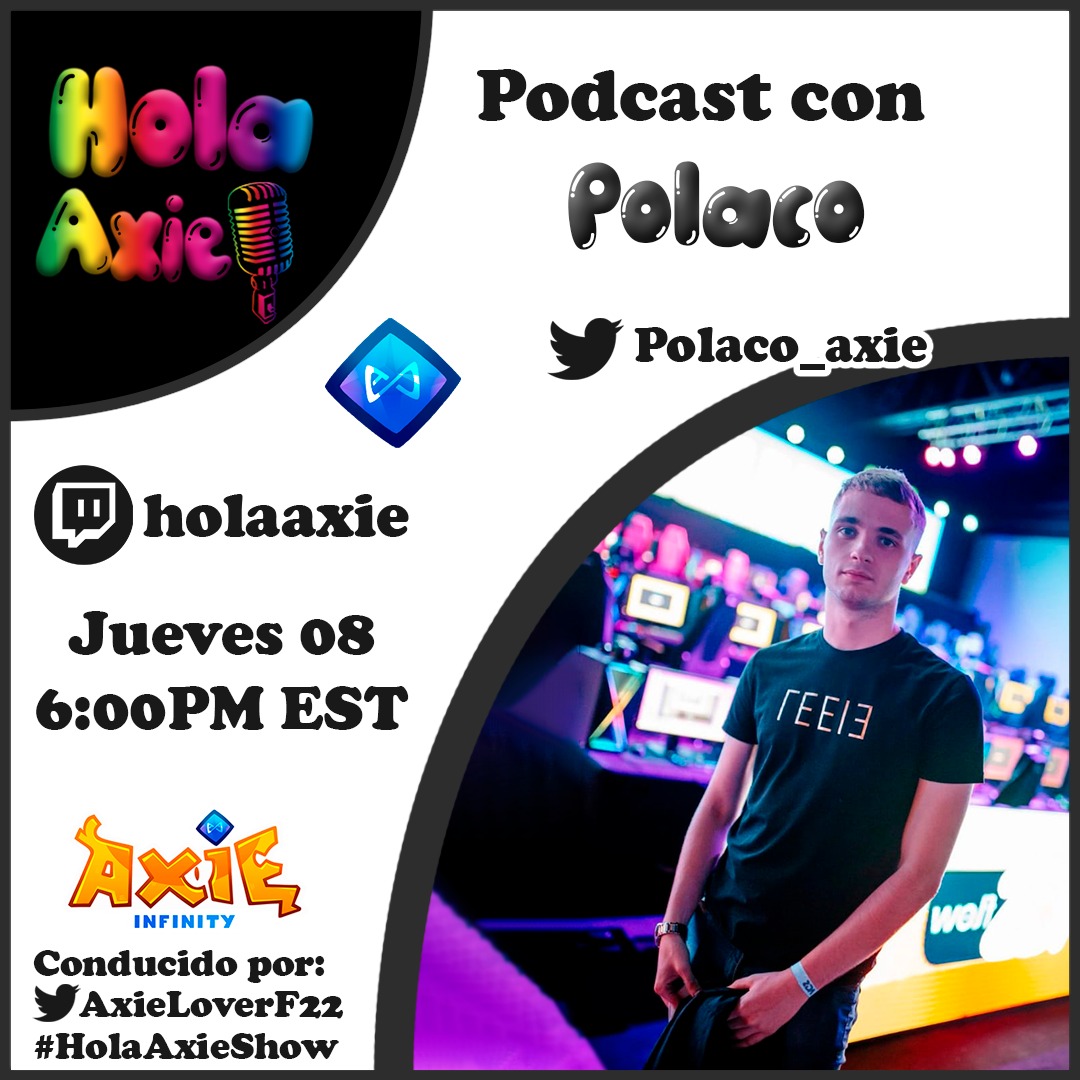 L0verf22's tweet photo. Mañana estaremos con #GodFish mejor conocido como @Polaco_axie en mi canal de @TwitchLatam a la misma hora de siempre, los esperamos https://t.co/GCPysujnJb