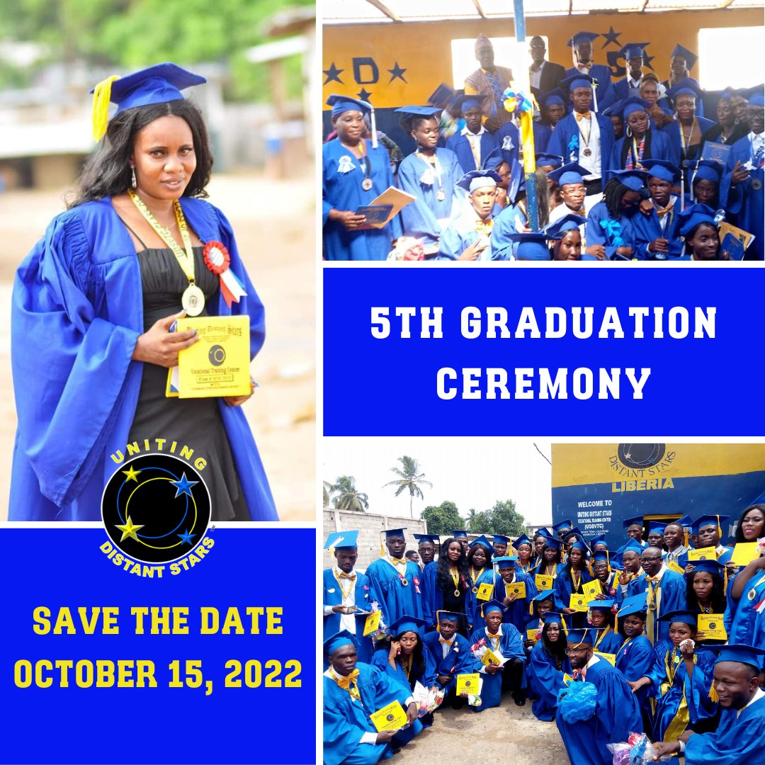 UDStars's tweet photo. We are excited to announce the 5th Graduation Ceremony of the 2021/2022 Vocational Training Students on October 15, 2022! Our students will receive their diplomas.
#Liberia #graduation #youth #tradeskill #education #graduates #diploma https://t.co/iZ0iLdRAqm