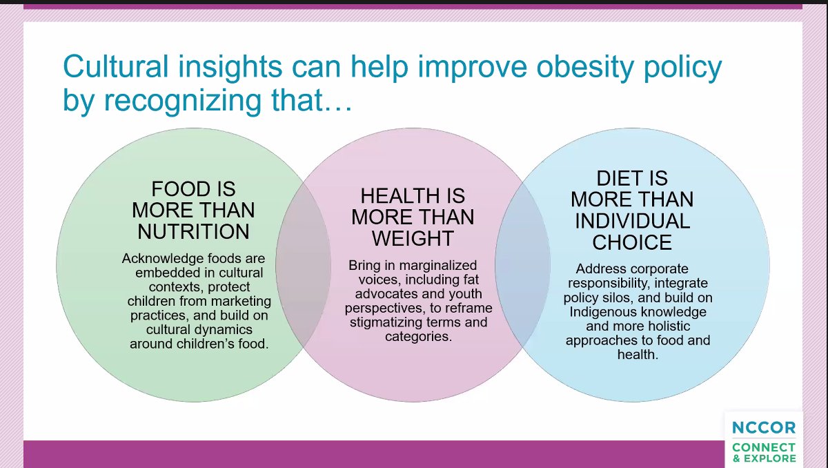 NCCOR (@nccor) on Twitter photo Important insights from <a href="/effischer/">Ted Fischer</a> 1) Food is more than nutrition 2) Health is more than weight 3) Diet is more an individual choice #ConnectExplore Important insights from <a href="/effischer/">Ted Fischer</a> 1) Food is more than nutrition 2) Health is more than weight 3) Diet is more an individual choice #ConnectExplore