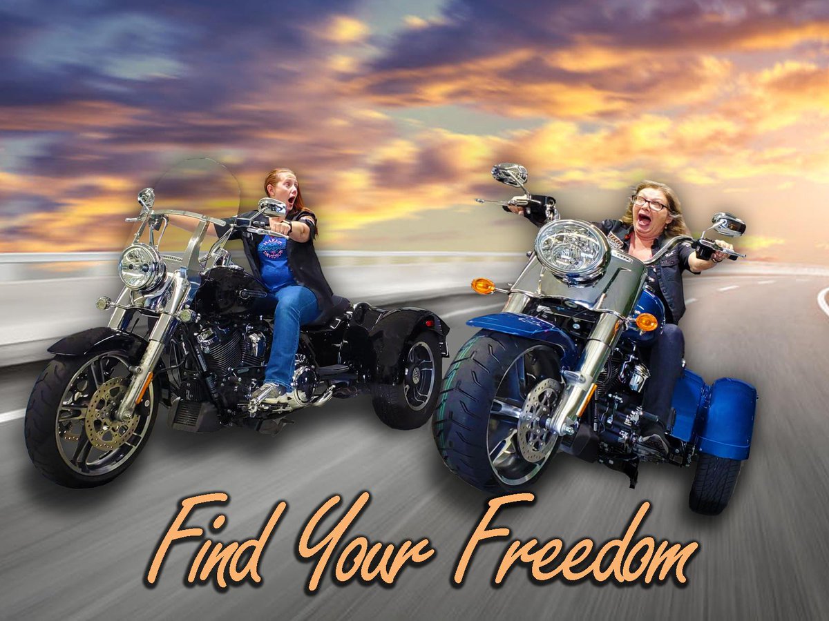 kegelhd's tweet photo. Kim and Andrea recently found their freedom on these awesome Freewheelers we currently have available!
Stop on in this Saturday from 10am-3pm for our Test Ride Event, give em a spin & you could win a $500 #kegelhd gift card!
#harleydavidson #freewheeler #flrt #new22 #preloved https://t.co/jNJ6sl33o7