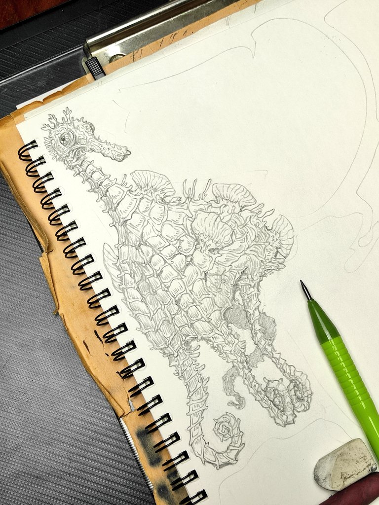 allVishal's tweet photo. I don't often end up doing the monthly @CDReferences #CDchallenge, but this month's theme of Animal Hybrids is fun enough for a #sketchbook page in #ShapeShipfta.
Here's a Sea Giraffe. https://t.co/zMyW9lk7Us