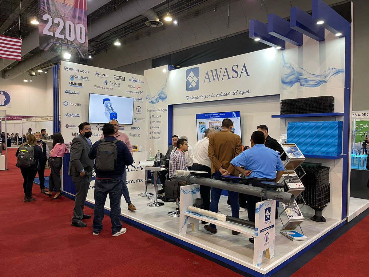 AWASA_GDL's tweet photo. AWASA presente en la Expo AQUATECH 2022. Segundo día del Evento. Nuestros consultores de ventas brindando asesoría a todas las personas que nos visitan. Estamos ubicados en el Centro Citibanamex, Ciudad de México, Stand #2214. ¡Te Esperamos! ¡Trabajando por la Calidad del Agua! https://t.co/Bhlpml5bxQ