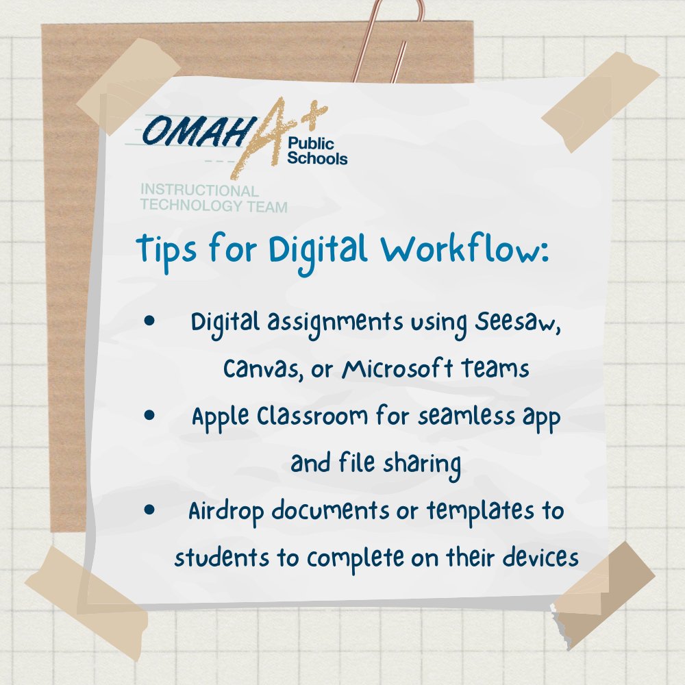 Back to School is all about procedures &amp; routines! Teachers, what expectations have you set for digital workflow in your classroom? #OPSProud #Edtech