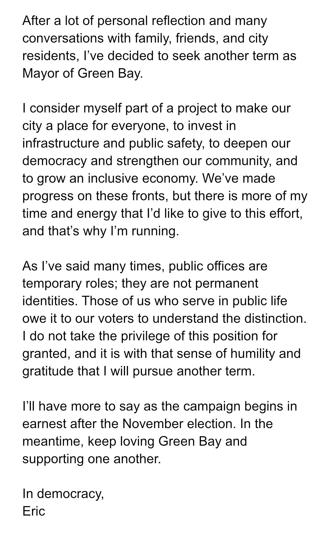 Eric Genrich on Twitter: "Some personal/professional news:  https://t.co/Navq5Z9z3L" / Twitter