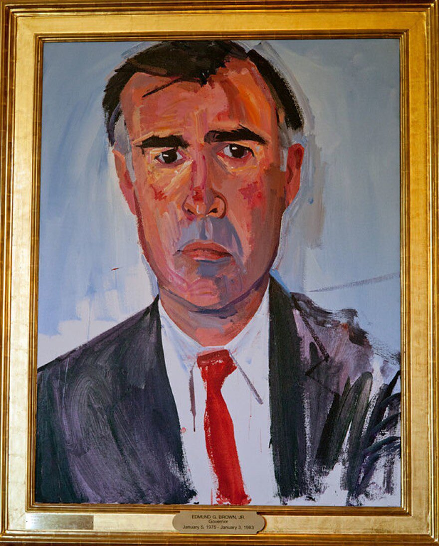 KevinLiao_'s tweet photo. Jerry Brown 1.0’s gubernatorial portrait is still the GOAT of politician portraits https://t.co/svLqGFsUET