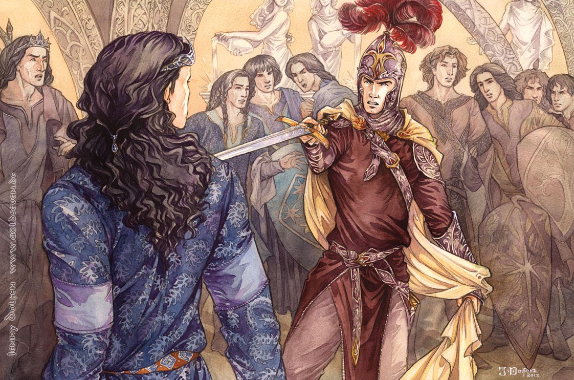 “Tears unnumbered ye shall shed; and the Valar will fence Valinor against you, and shut you out, so that not even the echo of your lamentation shall pass over the mountains.” 

— The Silmarillion