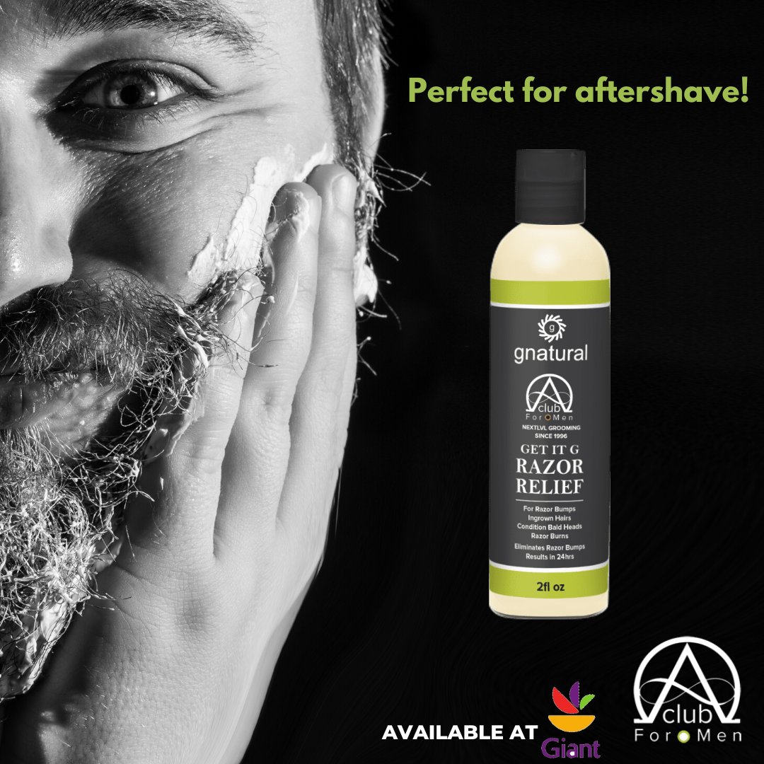 AlphaClub4Men's tweet photo. Our 4oz Get It G Razor Relief soothes razor burns and reduces the inflammation around ingrown hairs. The gel formula was designed to penetrate and protect the integrity of the skin.

Shop our products from your favorite stores.

https://t.co/Tr9aH1fxr1 https://t.co/rcwl5IJQGS