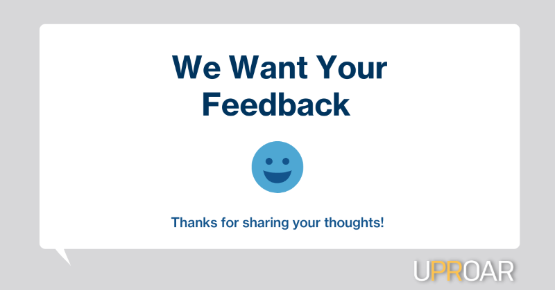 UproarByMoburst's tweet photo. We’d like to hear your #feedback! So if the shoe fits, please fill out this quick #survey: https://t.co/qH5Kgap6D7.
