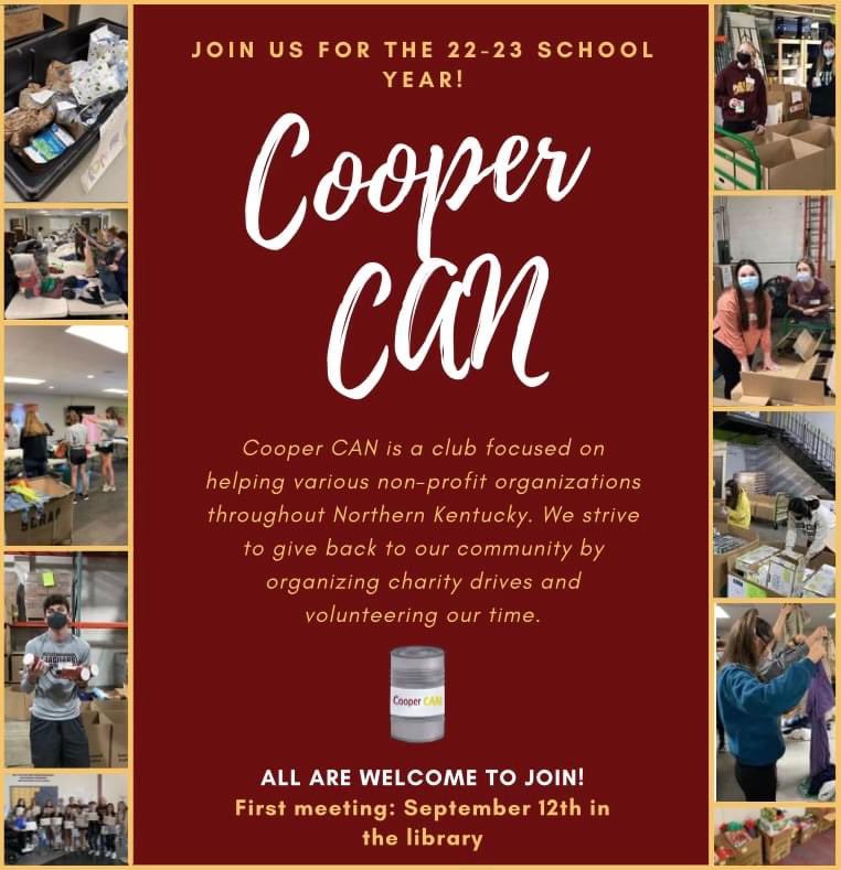 RCHS_Jaguars's tweet photo. Consider joining Cooper Can! It’s a great way to give back to the community and meet new friends! Go Jags! https://t.co/qCurkjeD57