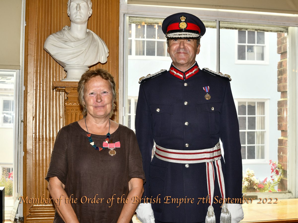 Lovely Investiture ceremony at Lewes Town Hall this morning. Honoured to be presented with the British Empire Medal by HM Lord Lieutenant of East Sussex!