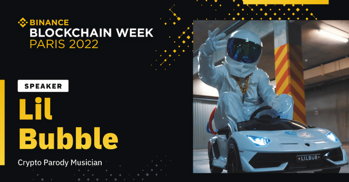 Mill1Crypto's tweet photo. If you haven't heard Lil Bubble's music, you're in for a treat.
 
@lilbubble
, Crypto Musician will be performing at the super meet up on Day 3 of #BinanceBlockchainWeek Paris! https://t.co/e9eRagUN9r