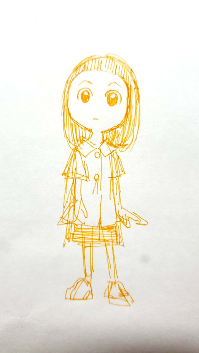 「見て記憶してラフで描いた超パッツン女子を起こしてみる芯の強そうなところは残った気」|のんた丸孝のイラスト