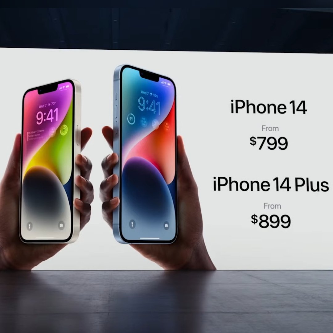 TheSheikhWasim's tweet photo. iPhone 14 Pricing for India 🇮🇳

iPhone 14 - ₹79,900
14 Plus (6.7") - ₹89,900
iPhone 14 Pro - ₹1,29,900
iPhone 14 Pro Max- ₹1,39,900

128GB base to 1TB Storage
Available from September 16

#AppleEvent #iPhone14 #iPhone14Pro #iPhone14Plus #iPhone14ProMax https://t.co/YbSvyJnmSL