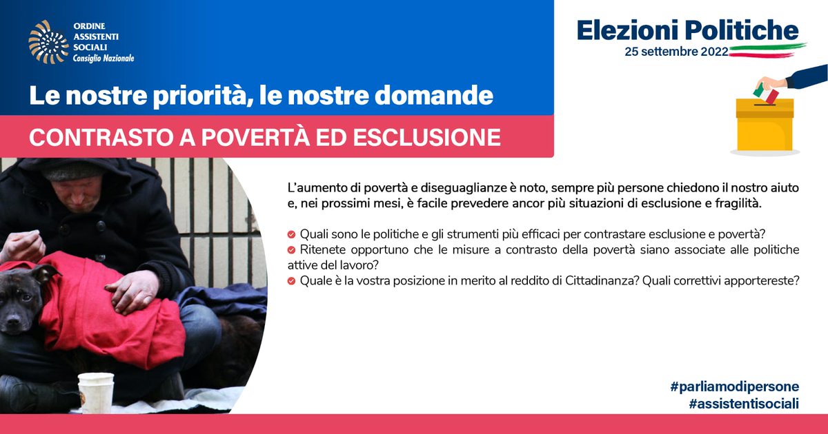 CnoasNazionale's tweet photo. Il #redditodicittadinanza strumentalizzato da chi lo difende senza se e ma e chi vuole abolirlo. Ma la povertà aumenta e i venti di crisi non danno prospettive migliori. E allora?
#CNOAS
#parliamodipersone
#assistentisociali https://t.co/41MqVtm2E1