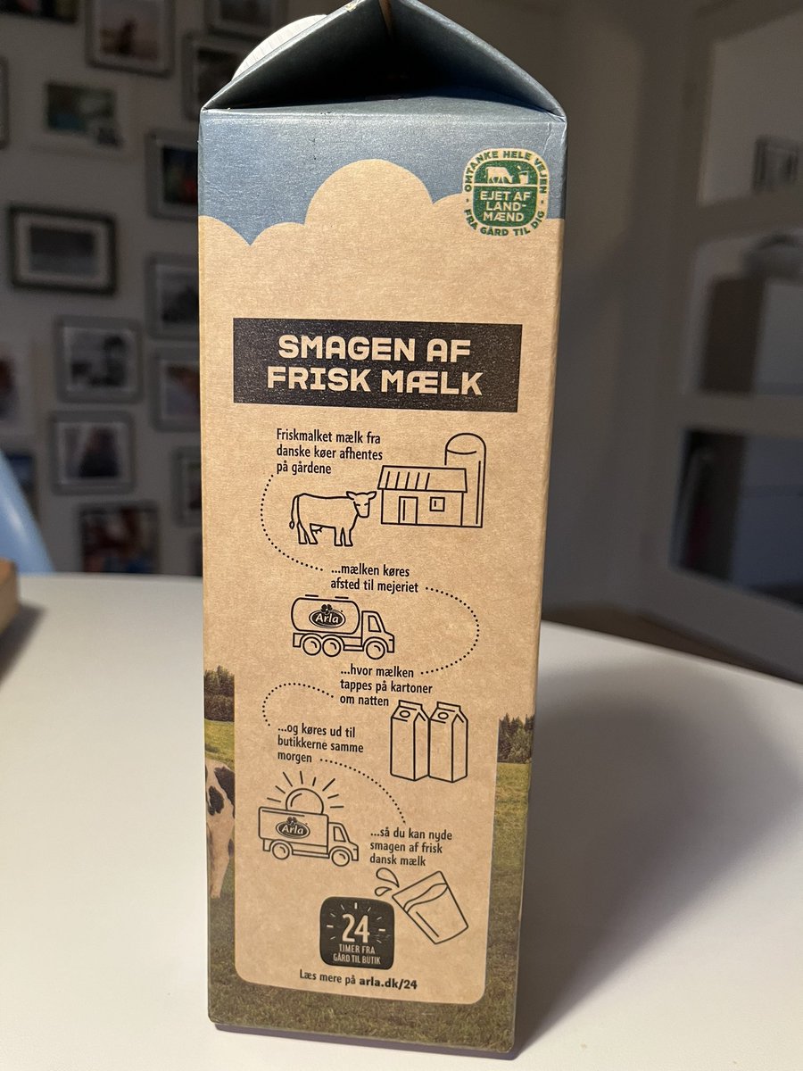 KCDK's tweet photo. Søger svar ikke gæt 🙂

1. (Se billede) Er denne type mælk altid malket højest 24 timer før produktionstidspunktet på kartonen? 

2. Er økologisk mælk altid 100% økologisk eller kan en procentdel godt være ikke-økologisk?

#arla #twitterhjerne https://t.co/5S2qKOWRwS