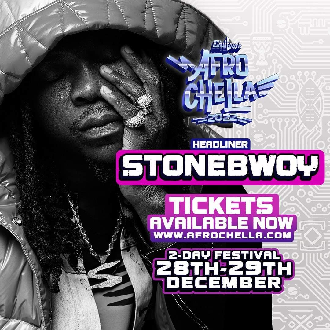 This year, 'December In GH' will be 'lit' as @afrochella has announced <a href="/stonebwoy/">THE TORCHER</a> as one of the headliners for #Afrochella2022.
Grab your ticket &amp; enjoy 'December In GH'.
#Afrochella #VisitGhanaNow #DecemberInGh #ExperienceGhana #ShareGhana