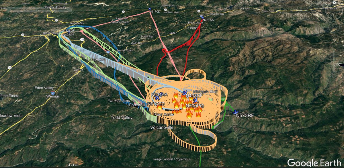 fire_feeds's tweet photo. Firefighting aircraft fighting the 1203 acres #MosquitoFire in #Foresthill, #ElDorado, #PlacerCounties
Rogers Helicopters
#N700PQ
#Calfire 
#A230 #N408DF
#T88 #N426DF
#T89 #N425DF
Reeder Flying Serv.
#N573RF
Aircraft Invest. Holdings
#N231AA
Oklahoma II
#N617CD
🇺🇸❤️‍🔥 https://t.co/ojoKXhiWQW