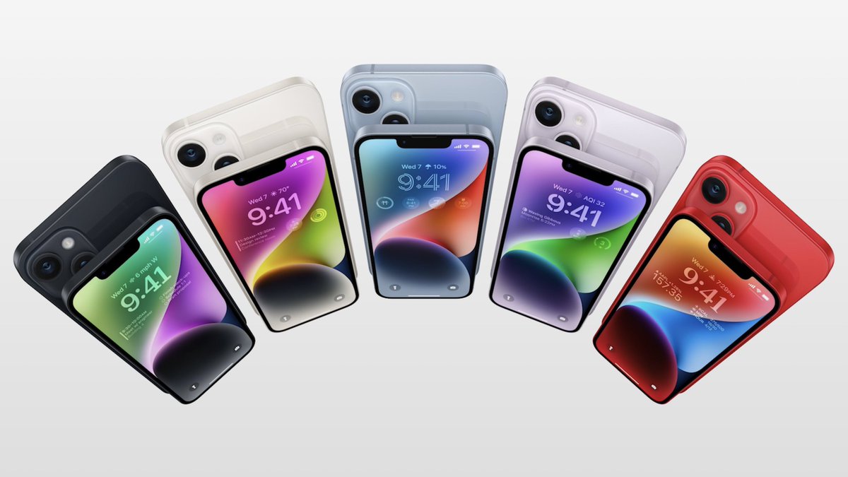 GreedyTech's tweet photo. #iPhone14 and #iPhone14Plus with same #A14Bionic Chip but an improved front camera and few more small refinements. The price is same as last year and in India iPhone 14 start from ₹79,900
#AppleEvent #A14BionicChip #EmergencySOSViaSatellite #GreedyTech #PhotonicEngine #5CoreGPU https://t.co/nE0I6TT01w