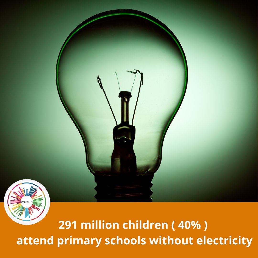 WCYDO_Earth's tweet photo. 🔴 291 million children ( 40% ) attend primary schools without electricity
#SDGs #globalgoals #sustanabledevelopment #WCYDo #factsandfigures https://t.co/GhkCmJP1KS