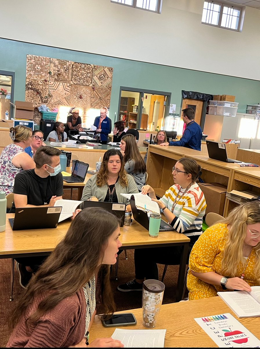 DeKalb428Brooks's tweet photo. The staff digging into part one of   We Got This by @MisterMinor! Great read, great tool! #BrooksBobcats #GoodToTheCore https://t.co/76cRDXrpqZ