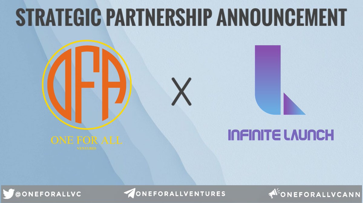 🥳We are thrilled to announce strategic partnership with <a href="/InfiniteLaunch/">Infinite Launch</a> 🚀🚀

Multi-chain launchpad for disruptive blockchain projects.
Through this partnership, We will share resources to get more exposure to each other's community.

Website:infinitelaunch.io