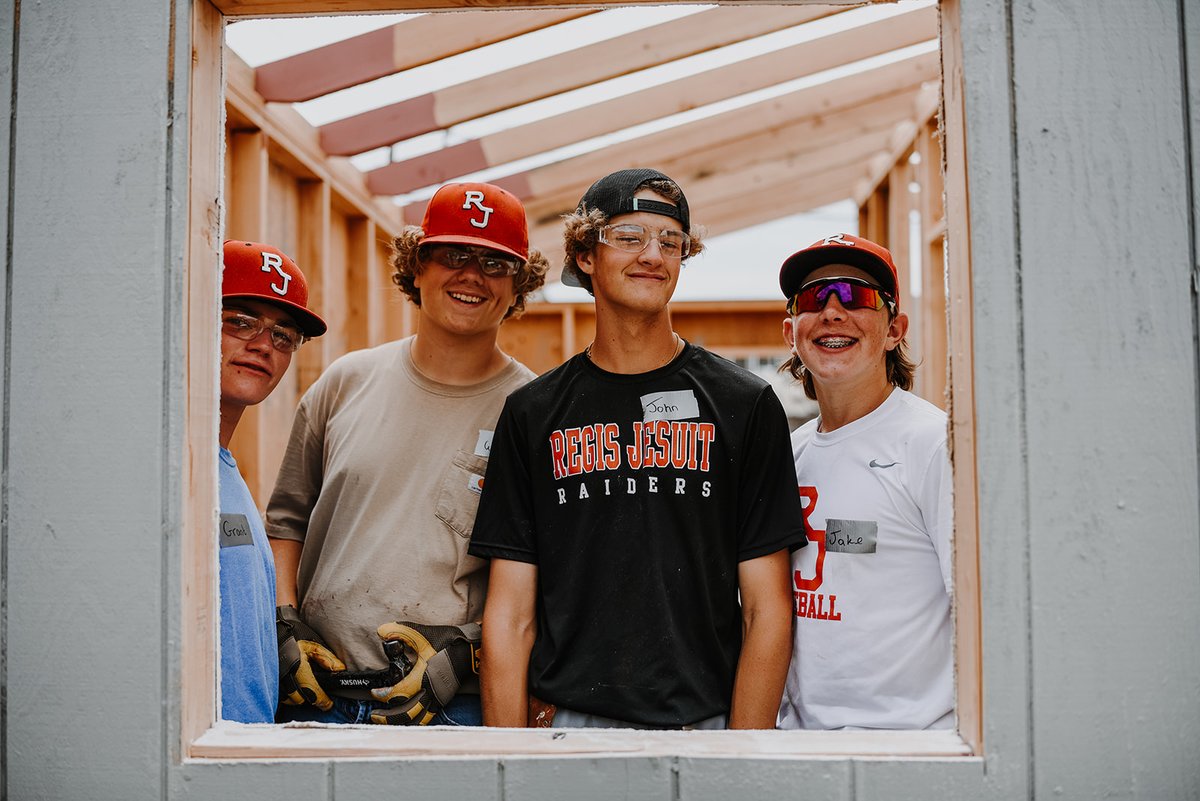 RegisJesuitHS's tweet photo. Did you know that 12 @RJHSBaseball players traveled to Mexico at the end of July to help a family there build a house in just TWO days? They did and you can read the story and see a video here: https://t.co/6yqaHKOVQj Way to be #WithandForOthers #RJCares #RJLife https://t.co/gPUVtkZxhL