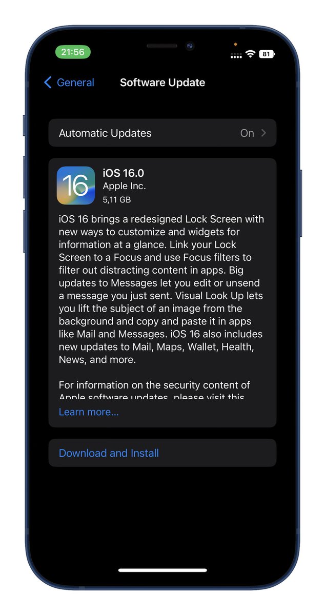 AkilliElma's tweet image. #iOS16RC yayımlandı.