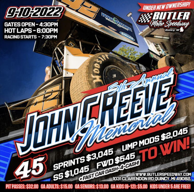 butler_speedway's tweet image. Share Share Share!!!
This weekend is going to be HUGE. A  high payout night and some awesome cars that are ready to battle and put on a great show for the fans. Butler Motor Speedway is the place to be, this Saturday night 🎟🎉