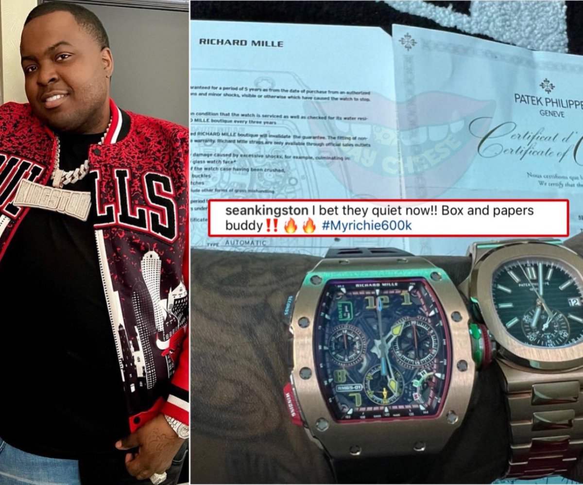 SAY CHEESE! 👄🧀 on Twitter "Sean Kingston shows proof that his watches
