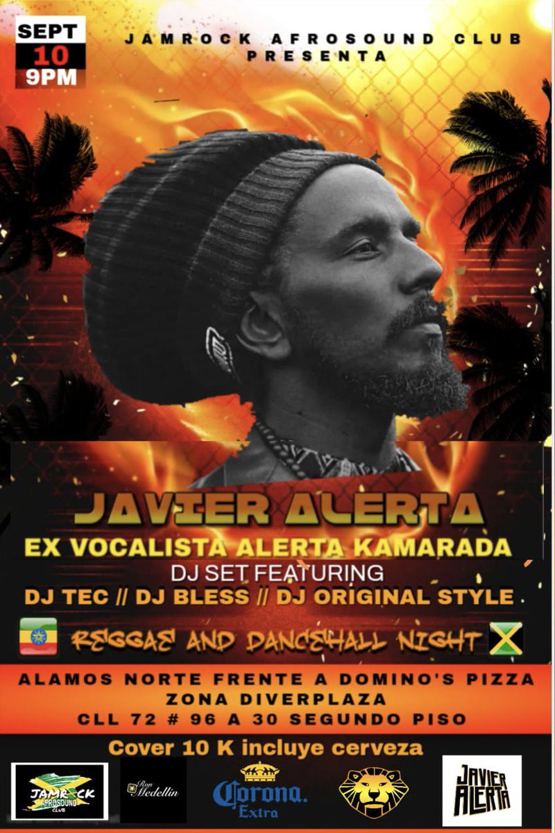 RADIOETIOPE's tweet photo. Y cerrando un hermoso fin de semana con mucho reggae voy a ir, el sábado 10 de septiembre, al @jamrockafrosound en Álamos, #bogota
#selecta
#reggae #roots @radioetiope
#abailarreggae ❤️💛💚 https://t.co/Y97WHG1foT