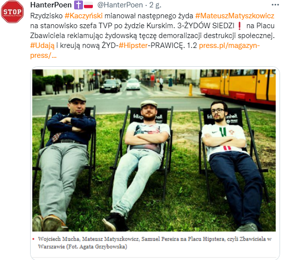 HanterPoen's tweet photo. Powiedzmy DOŚĆ ŻYDOWSKIEJ POLITYCE #Kaczyński-@pisorgpl "obstawiania"ważnych stanowisk w TVP, MSZ, rządzie samymi żydami. Czy wśród 70 mil.Polaków w kraju 38 i 30 mil. za granicą nie ma nikogo na urzędy w PL❓to jest antypolski rasizm❗️ PISu. #StopUkainizacjiPolski #StopUkroPolin https://t.co/1HkePrzeNC