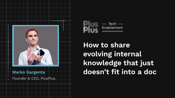 plusplus's tweet image. How do innovative companies build shared internal knowledge? ➡️ Find out at our upcoming webinar on #collaborativelearning coming up on Sep. 22 🔥
plusplus.co/events/collabo…