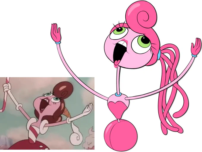 last doodles of Mommy Long Legs doing Baroness Von Bon Bon (Cuphead Show) expressions, I'm done#cupheadshow #baronessvonbonbon #PoppyPlaytime #mommylonglegs 