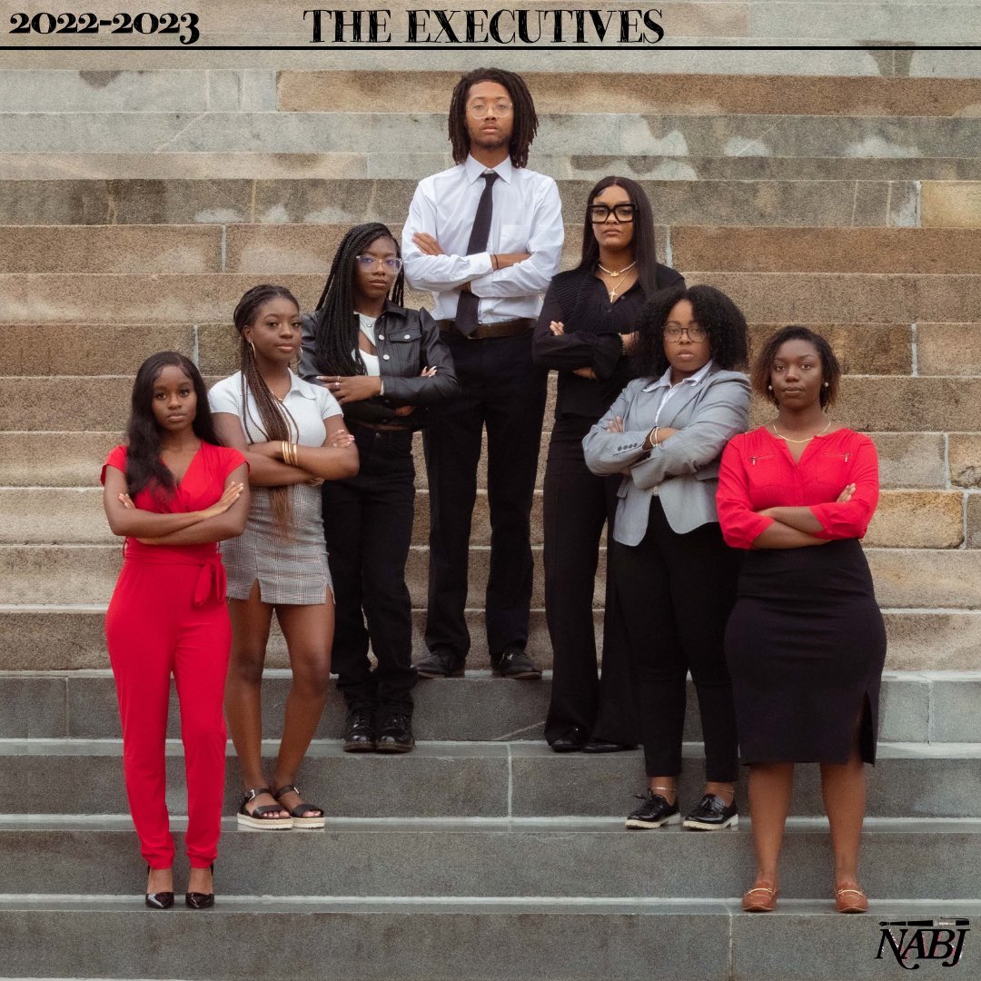 Introducing the NABJ Executive Board of 2022-2023. We are so excited to lead this year! Come meet us tomorrow at 7PM for our interest meeting in Russell House 302.
