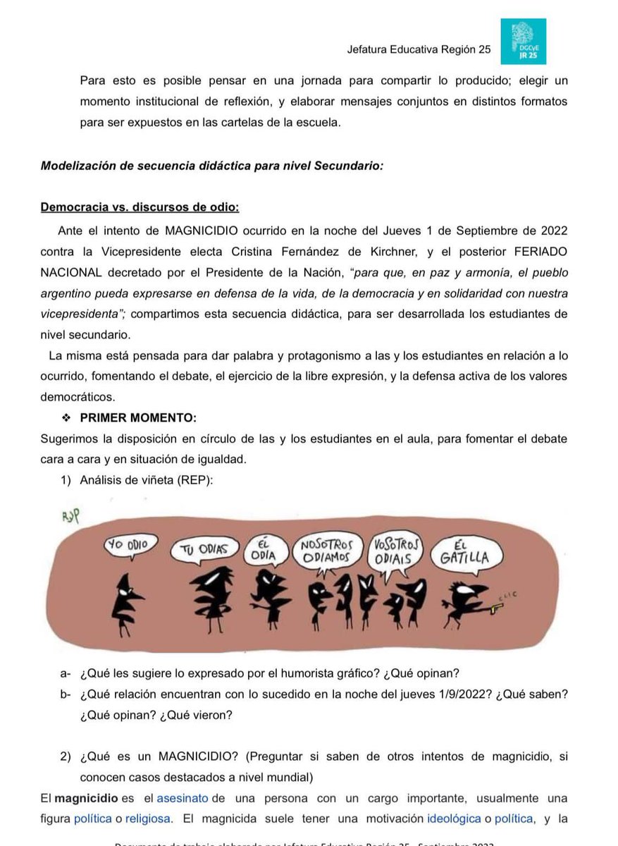 Basta de adoctrinamiento en las aulas. Los jóvenes necesitan aprender conocimientos que los hagan libres para ingresar al mundo laboral o a la universidad.

Nada tienen que ver los “discursos de odio” o el lenguaje inclusivo promovidos por Kicillof y Baradel.