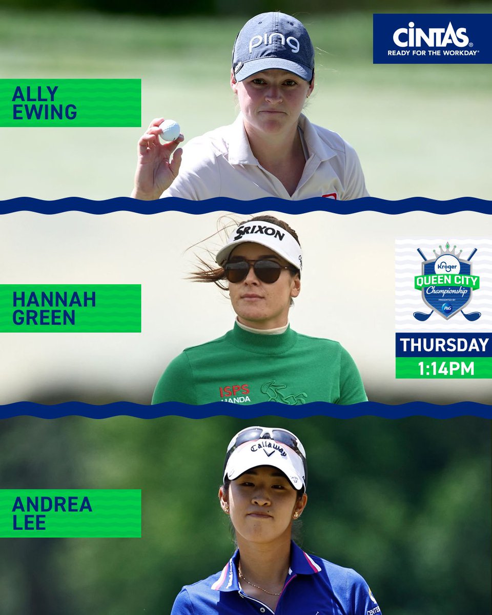 ⏰ 1:14 PM ET
📺 <a href="/ESPNPlus/">ESPN+</a>
🏌️‍♀️ <a href="/allymc10/">Ally Ewing</a> 
🏌️‍♀️ <a href="/hannahgreengolf/">Hannah Green</a> 
🏌️‍♀️ <a href="/andrea_lee54/">Andrea Lee</a>
