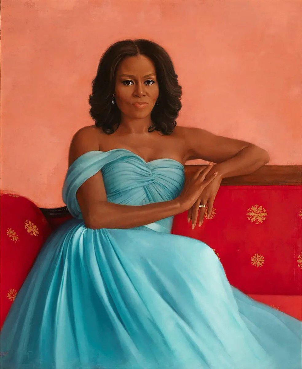 IcyJohnson's tweet photo. Official White House portrait of former First Lady Michelle Obama by artist Sharon Sprung 

#michelleobama #sharonsprung https://t.co/rBCMpLwFLH