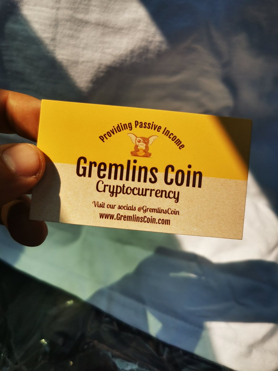 GremlinsCoin's tweet image. Gremlins Coin First Set of Business Cards.

Currently being distributed in British Columbia Region of Canada.

Only the beginning.