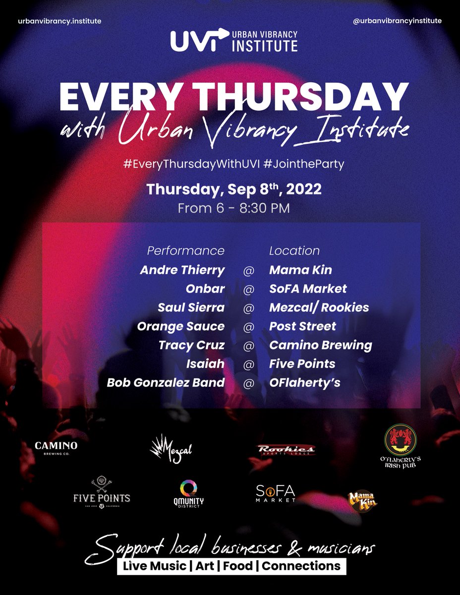 tracycruzmusic's tweet photo. #pleasesave #pleaseshare 🌟🎤Join us for the finale! Every Thursday music series! This Thursday, 9/8 6-8:30 pm. Join me and my 🔥 band @greenonkeys & @jamar1082 at @CaminoBrew Presented by @urbanvibrancyinstitute No cover. All ages. Food and drinks available for purchase! 😀 https://t.co/osTq38k2gG