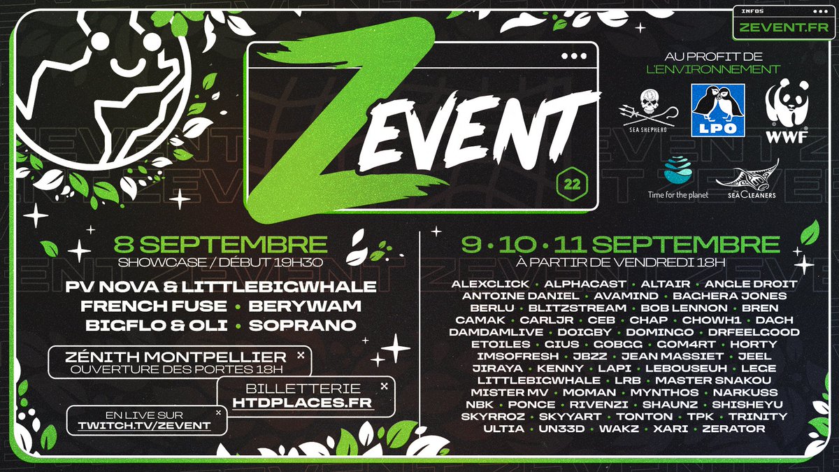 ZEVENTFR's tweet photo. 📣 C'est le grand jour ! 💚

Le #ZEVENT2022 démarre ce soir avec le concert d'ouverture. Rendez-vous à 19h30 pour le suivre en live sur : https://t.co/T0lOOcRpBF

Le marathon démarrera quant à lui vendredi, à 18h.

Plus d'infos : https://t.co/vlyZyq8yMB https://t.co/JJmBhf2rkt