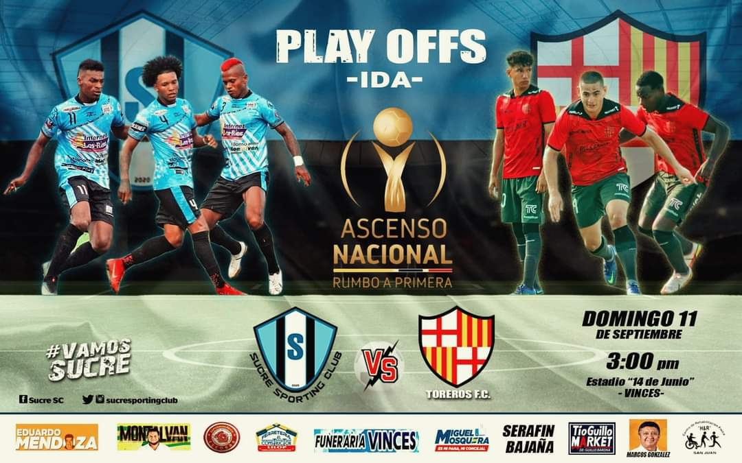 SucreSC1's tweet photo. Necesitamos que toda nuestra hinchada Vinceña se haga sentir, 🗣️🎉que el 14 de Junio se convierta una vez más en nuestro fortín.💙🇧🇼

🆚 #TorerosFC (Filial de Barcelona S.C.)
🏆 Ascenso Nacional
🏟 Estadio " 14 de Junio"
📅 Domingo 11  |  Septiembre 2022
⏰ 15H00
🎫 Entrada $3. https://t.co/7ZxmZJqHwe